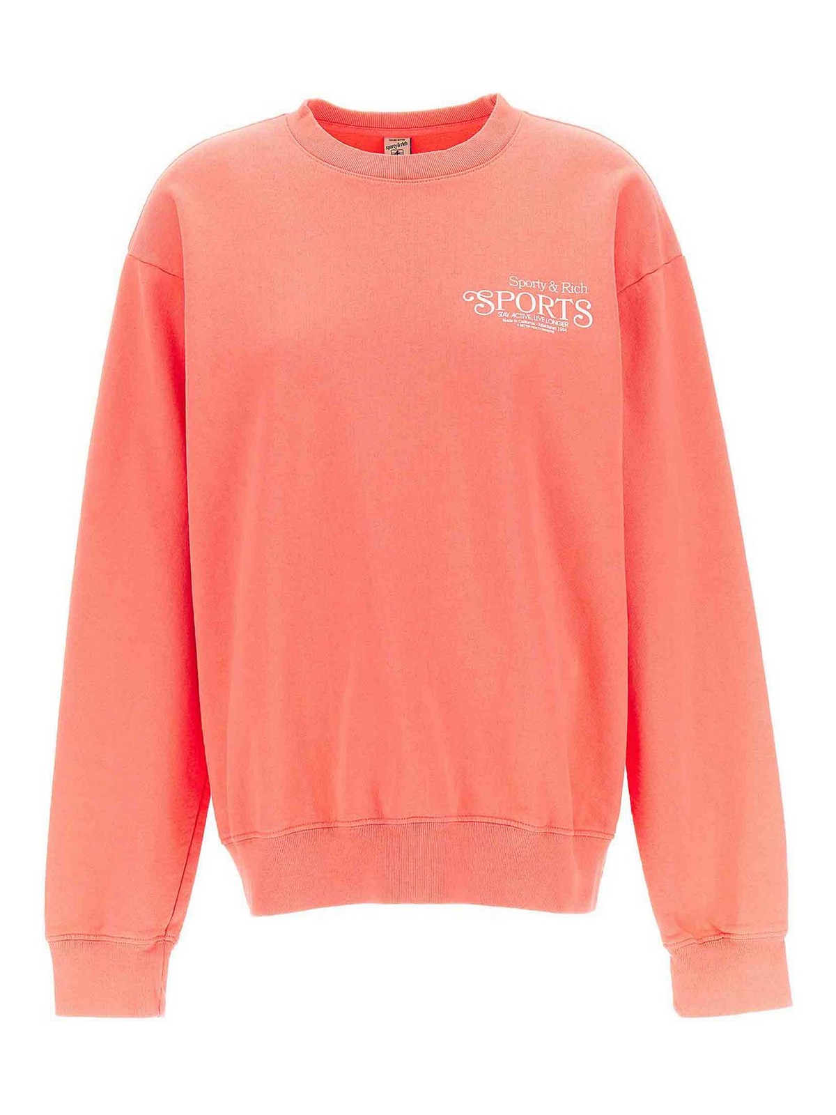 Shop Sporty And Rich Sports Sweatshirt In Nude & Neutrals