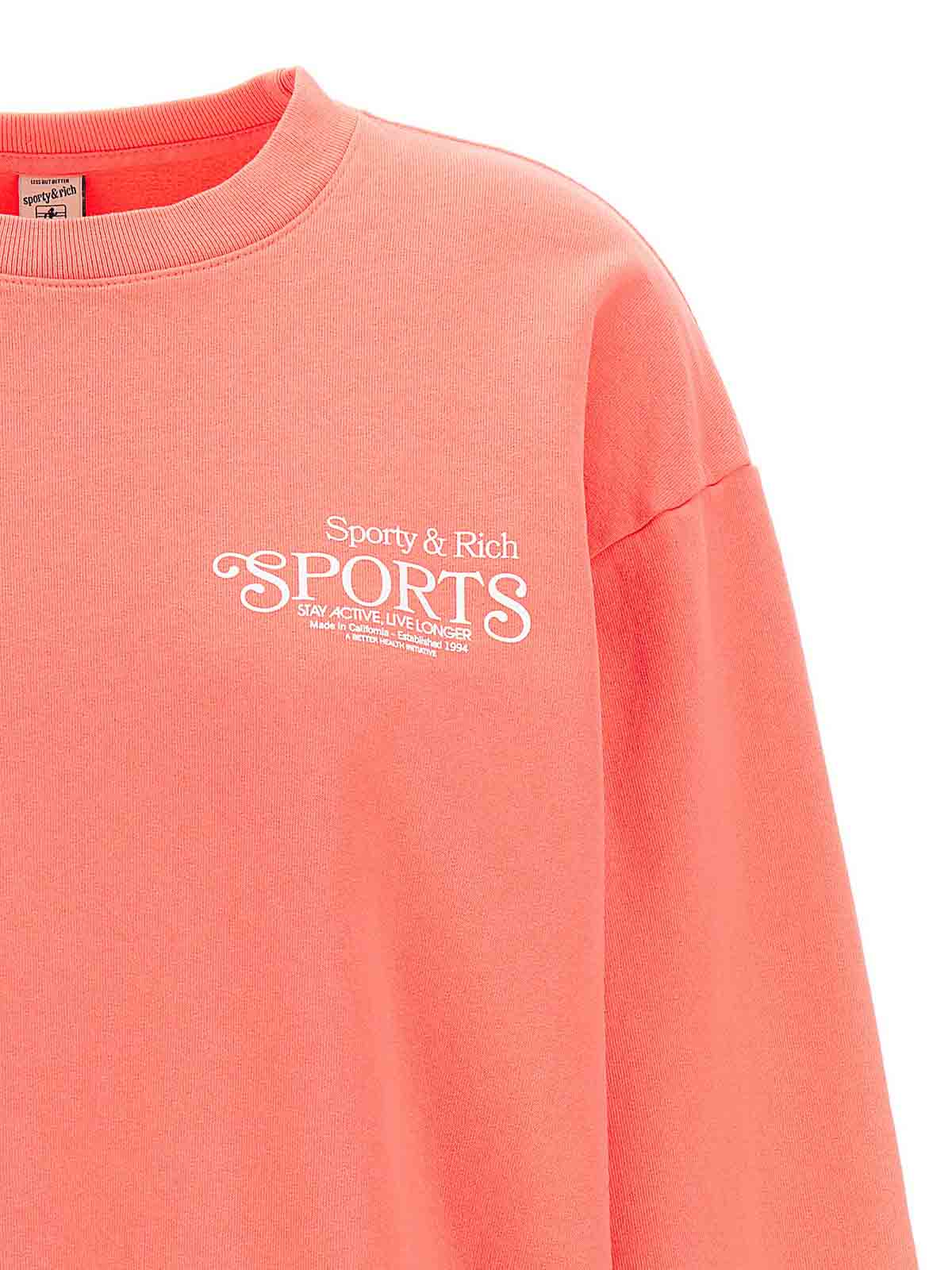 Shop Sporty And Rich Sports Sweatshirt In Nude & Neutrals