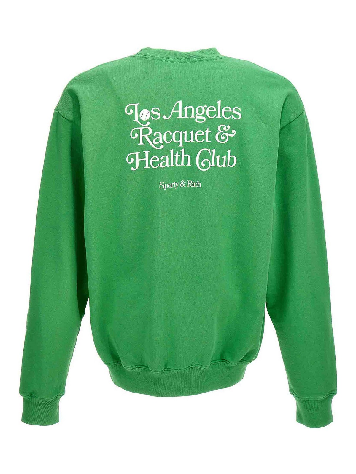 ★Sporty & Rich★ Racquet Club Crew Sweatshirt Green CR854VE Sporty & Rich La Racquet Club Unisex Sweatshirt Green