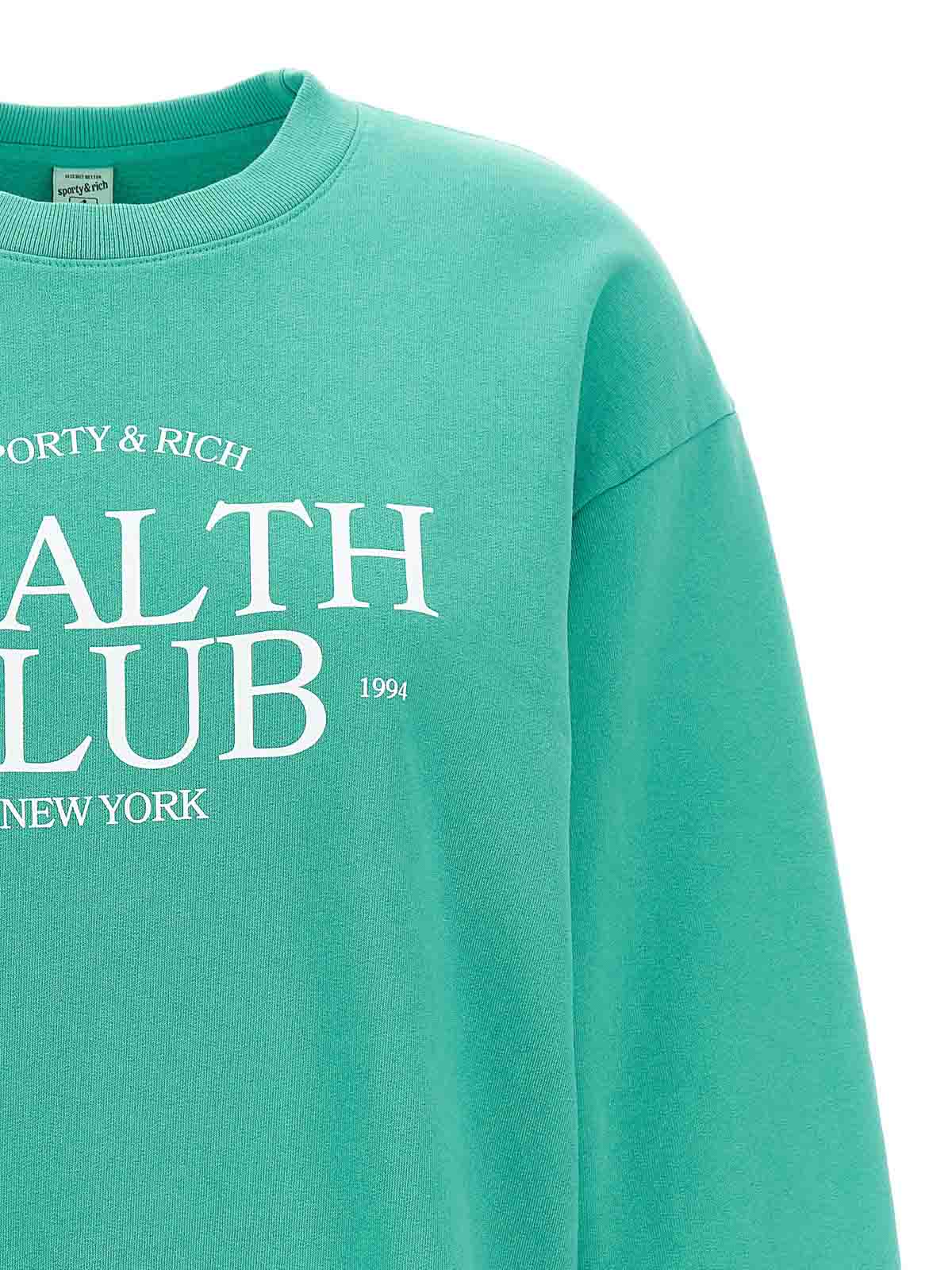 Shop Sporty And Rich Health Club Sweatshirt In Green