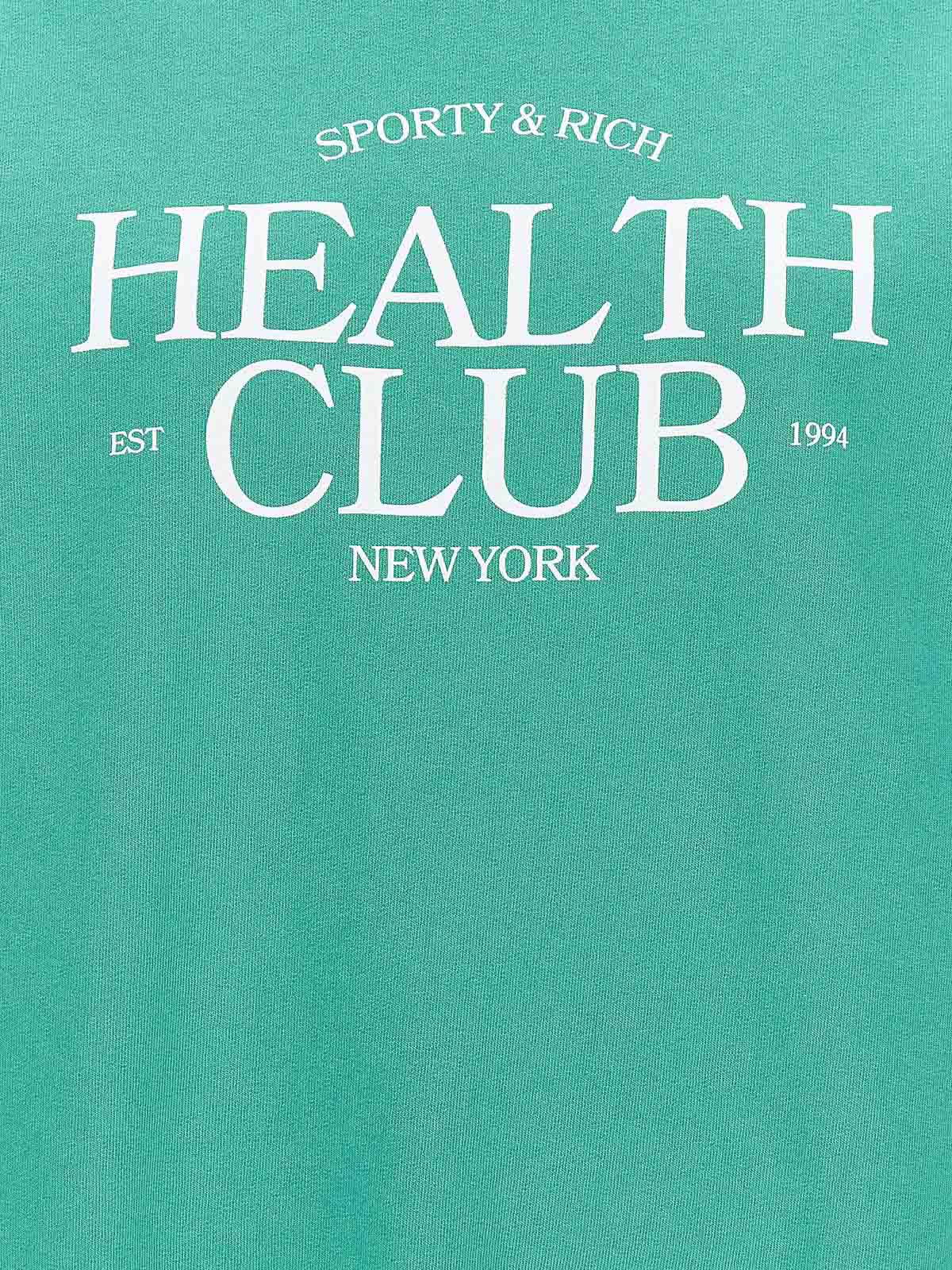 Shop Sporty And Rich Health Club Sweatshirt In Green