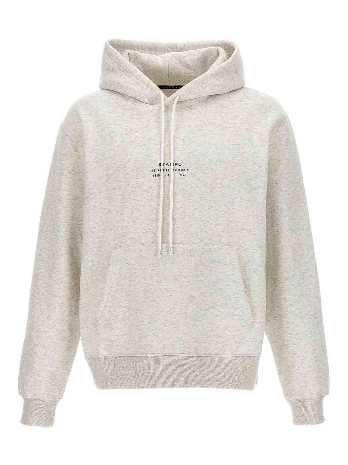 Shop Stampd Stacked Logo Hoodie In Grey