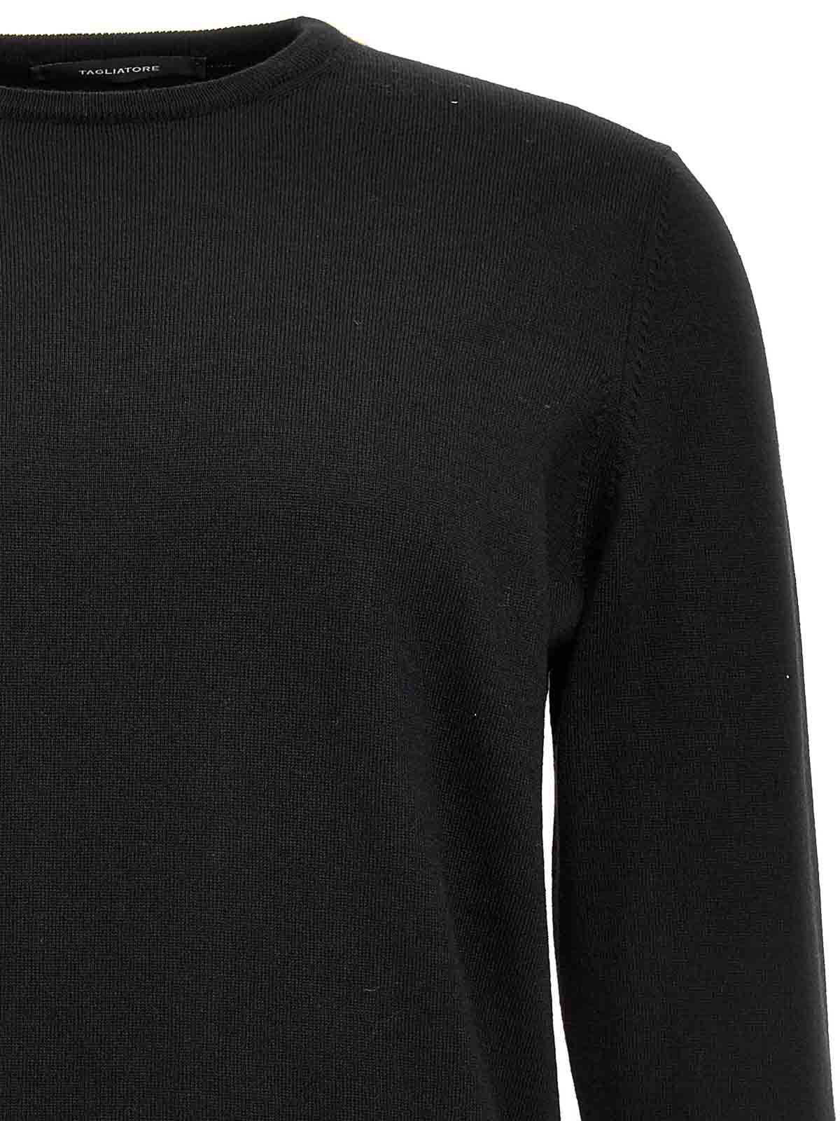 Shop Tagliatore Merino Sweater In Black