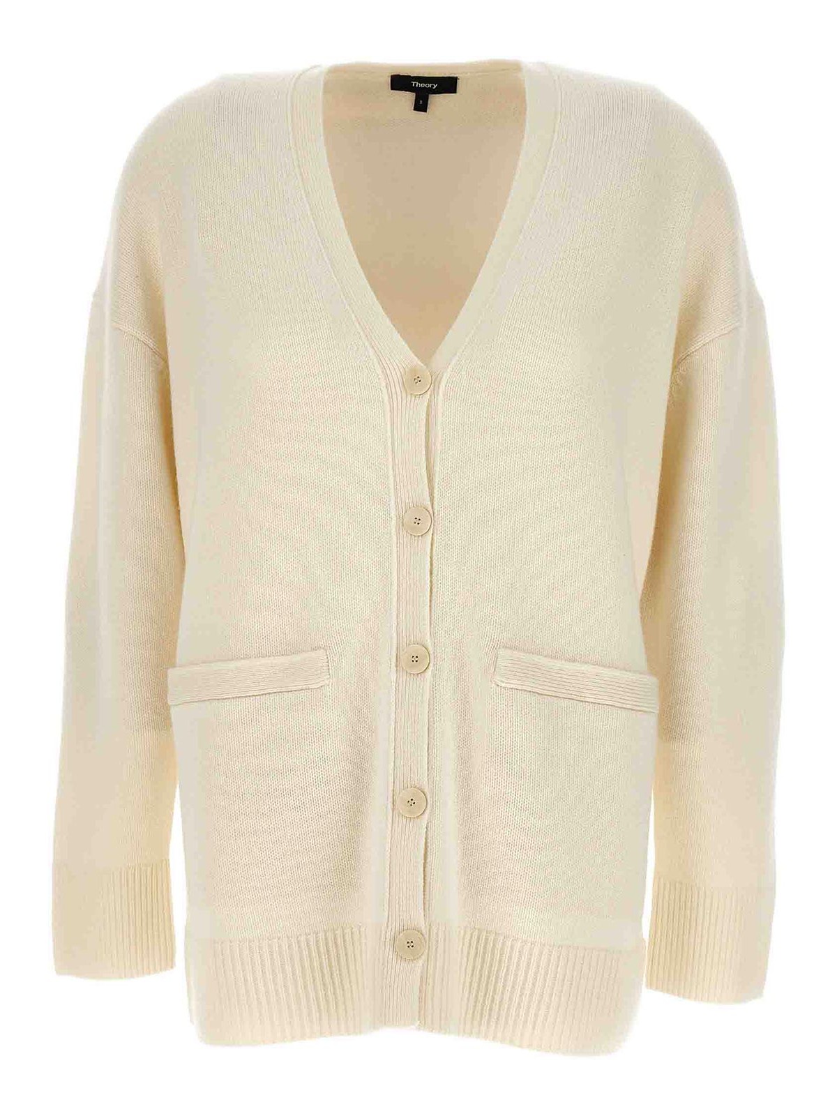 Shop Theory Boxy Cardigan In White