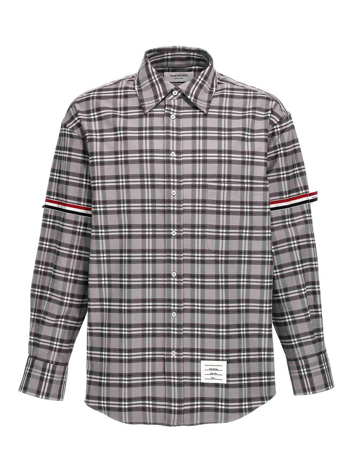 THOM BROWNE CAMISA - GRIS