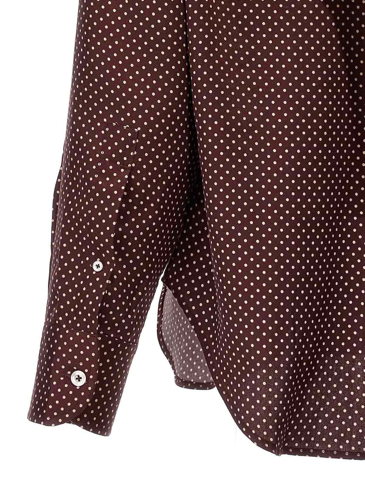Tom Ford Polka dot shirt - Dark Red - Men | HRO001FMT020F23XERAW