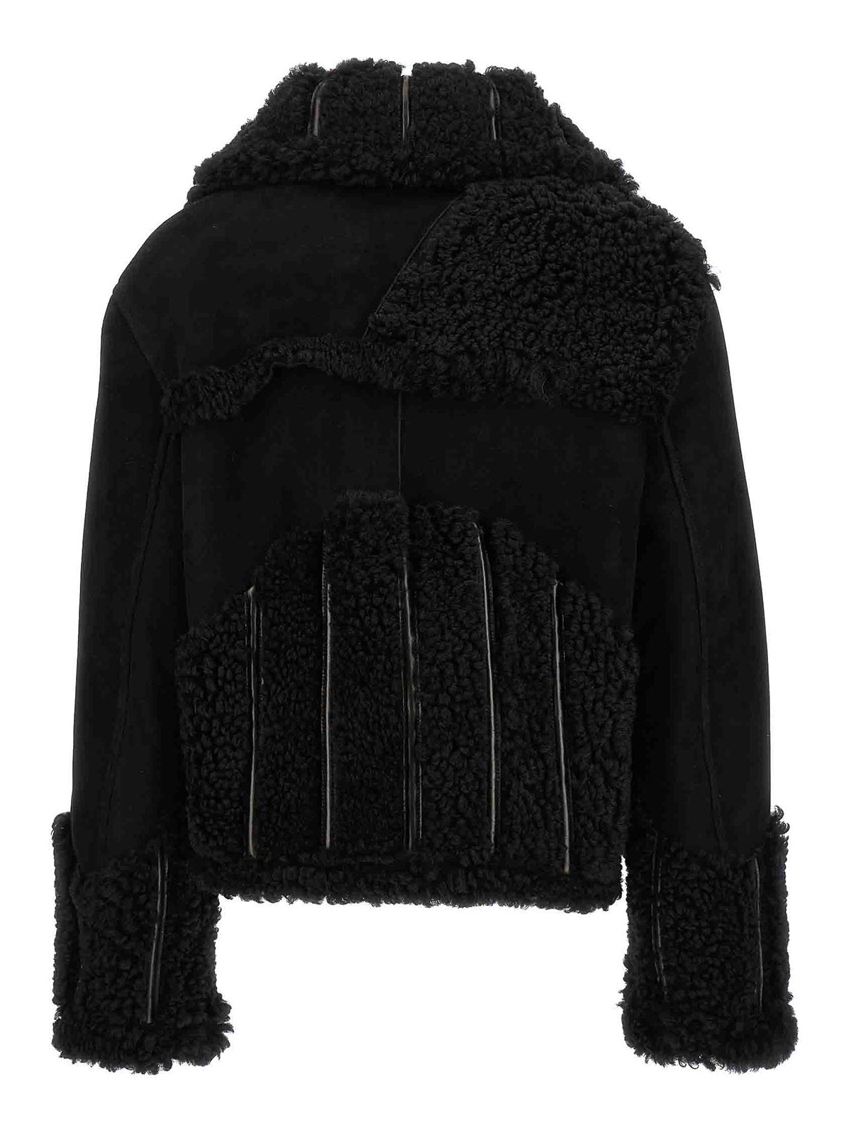Shop Tom Ford Suede Shearling Jacket In Black