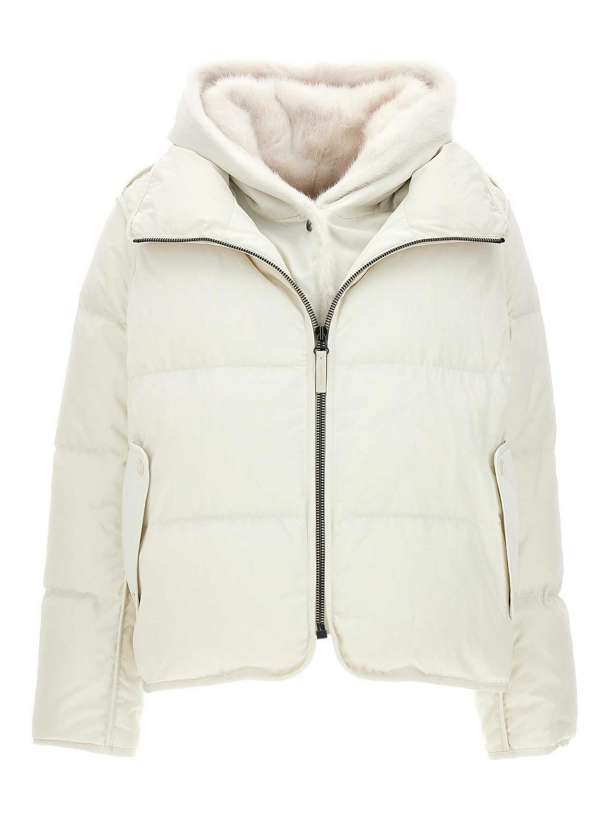 Yves Salomon Mink Fur Jacket in White