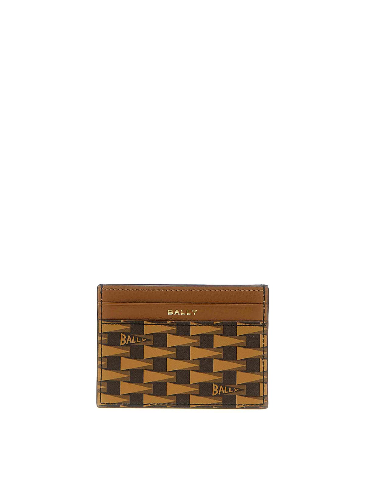 Bally Pennant Card Holder In Brown