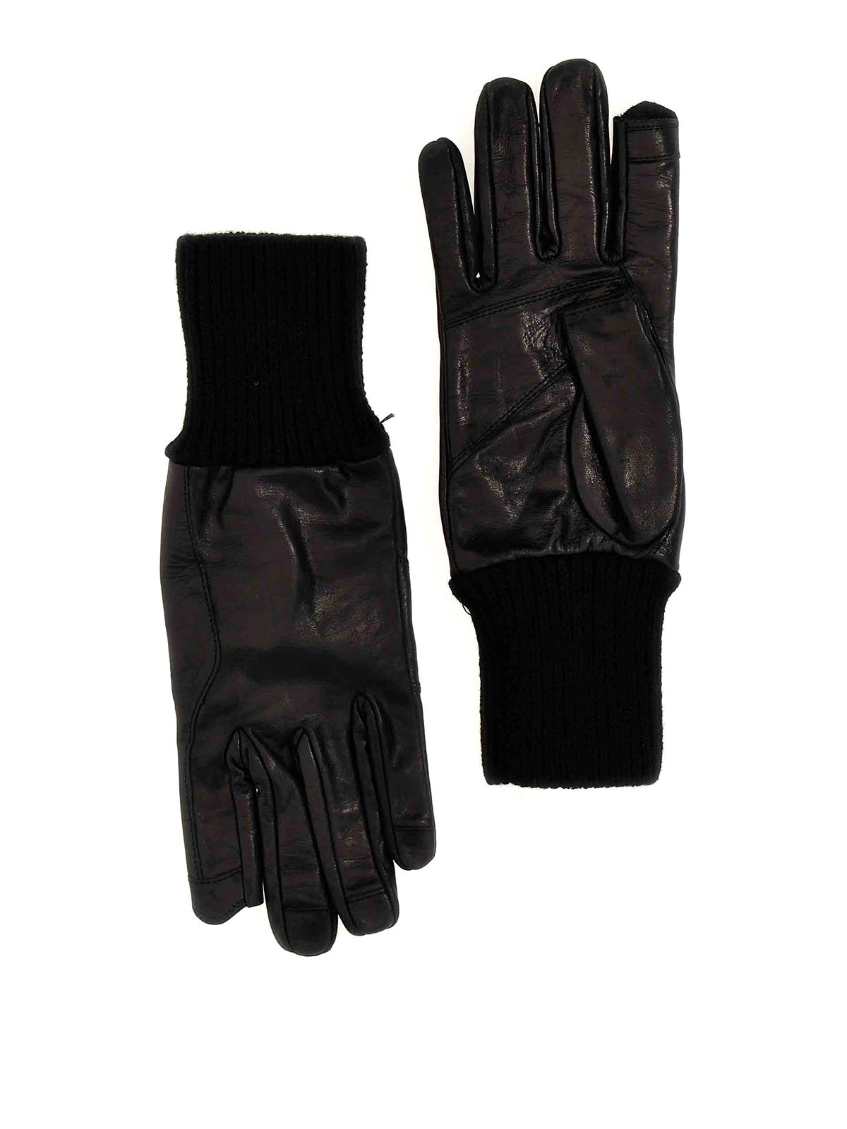 Rick Owens short ribcuff gloves - Black - Men | RR02C7458LSU09