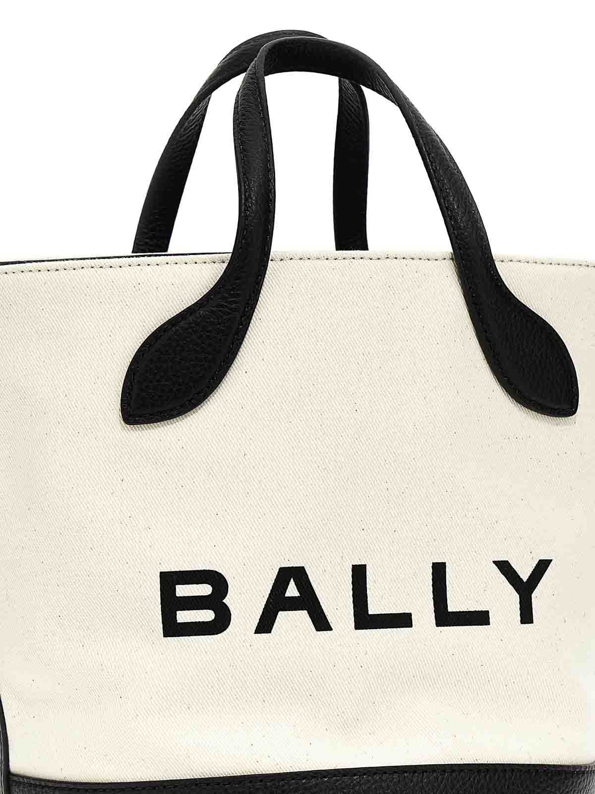 Shop Bally Bar Handbag In White