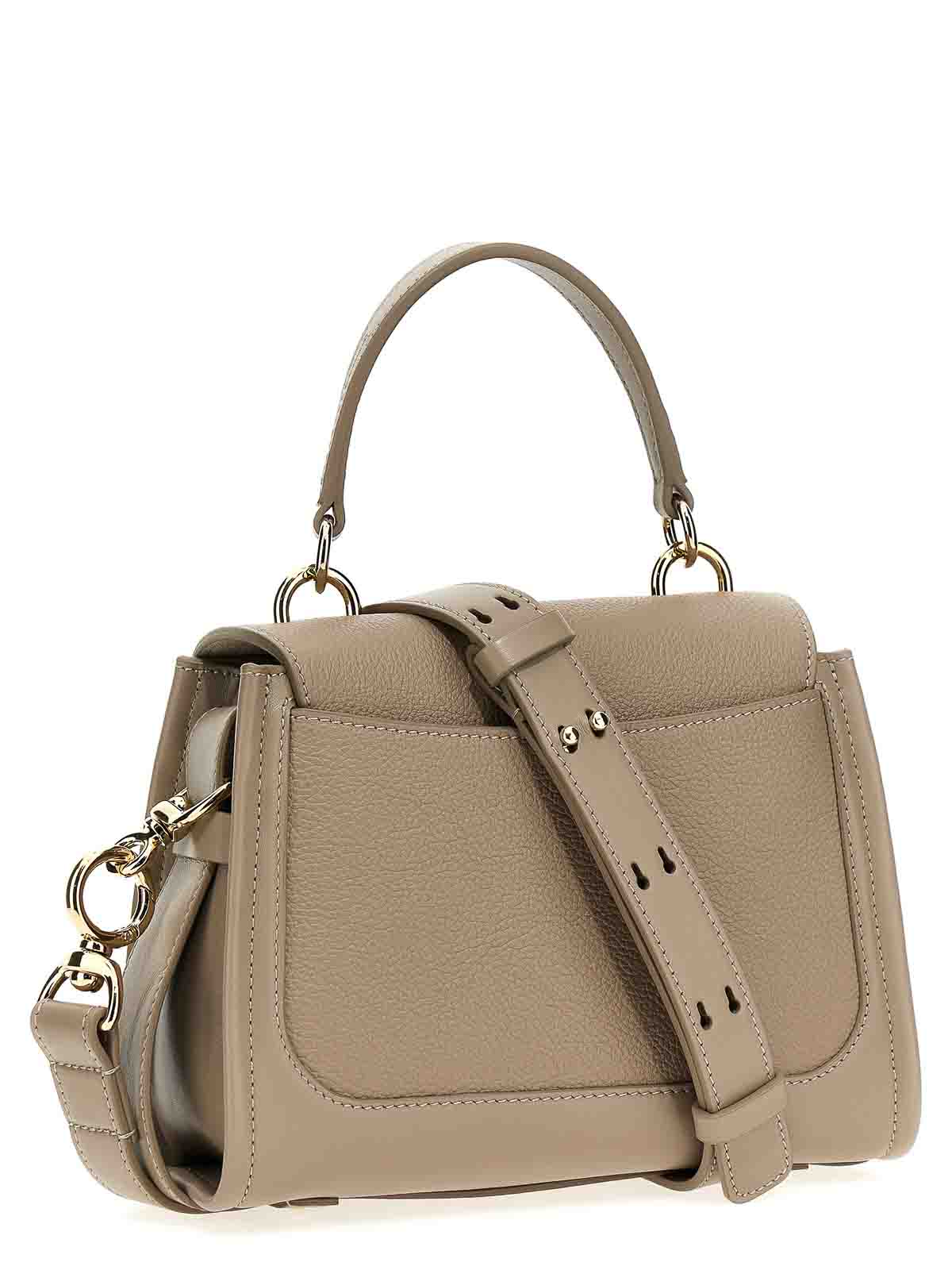 Shop Chloé Tess Mini Handbag In Grey