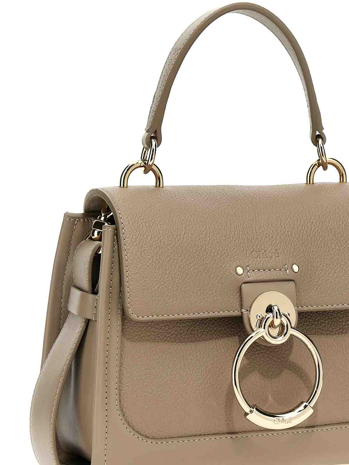 Shop Chloé Tess Mini Handbag In Grey