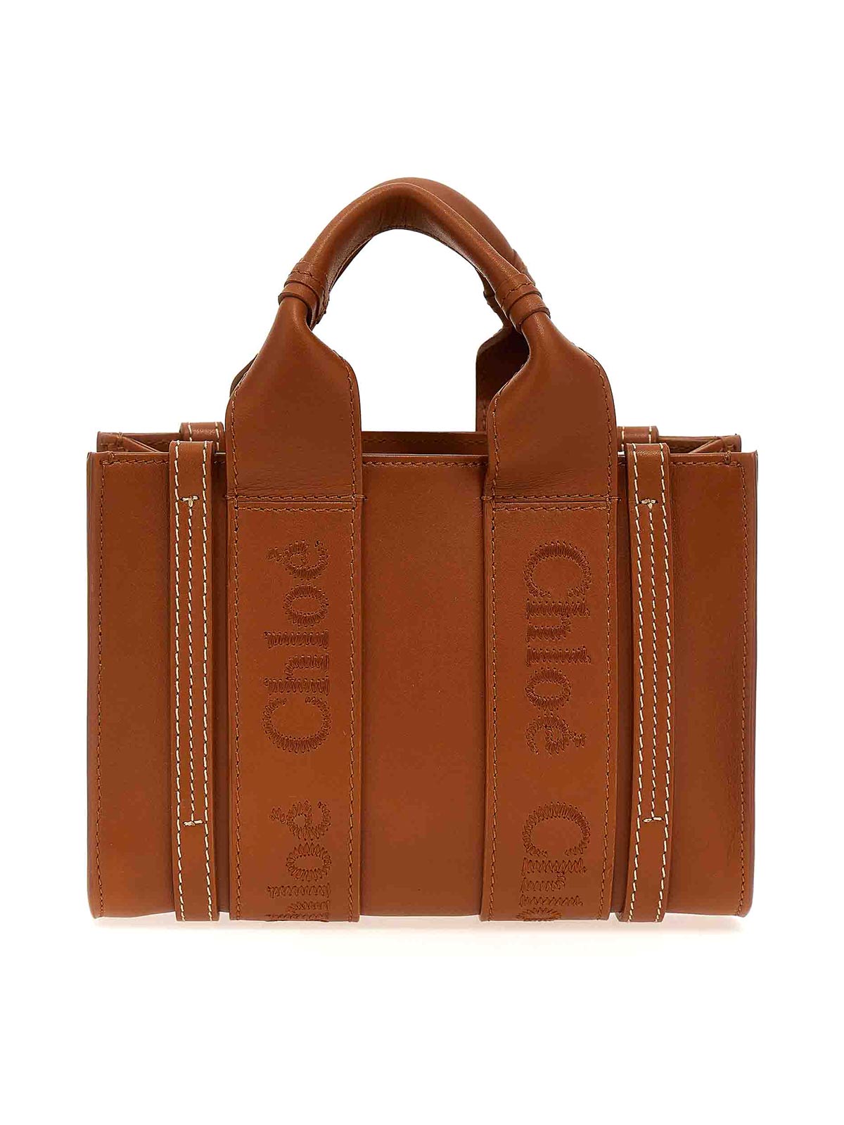 Chloé Woody Mini Handbag In Brown