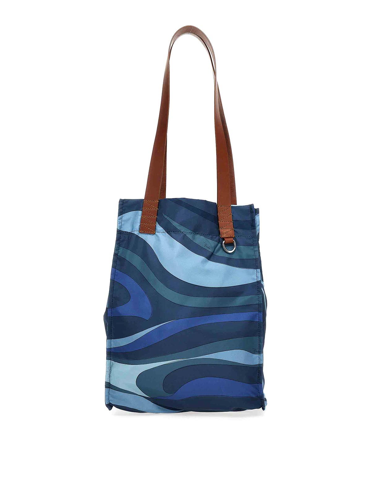 Emilio Pucci Marmo Shopper Bag In Blue