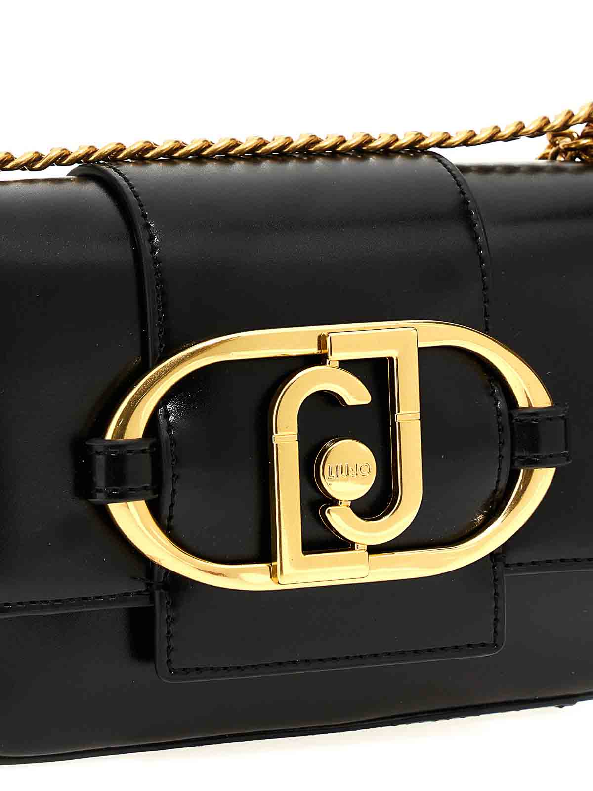 Sac Bandoulière LIU JO Melodica Messenger – Noir Polyuréthane, Taille M