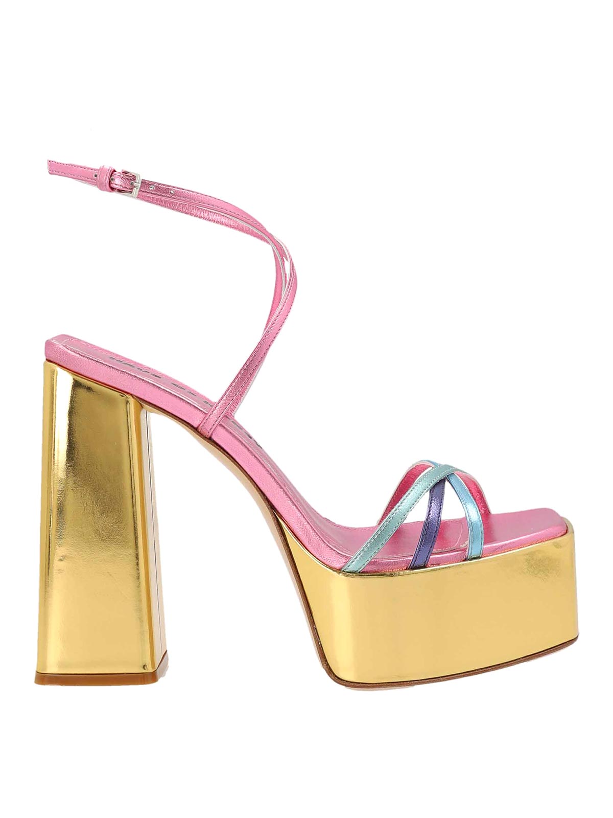 Shop Haus Of Honey Platform Sandals In Multicolour