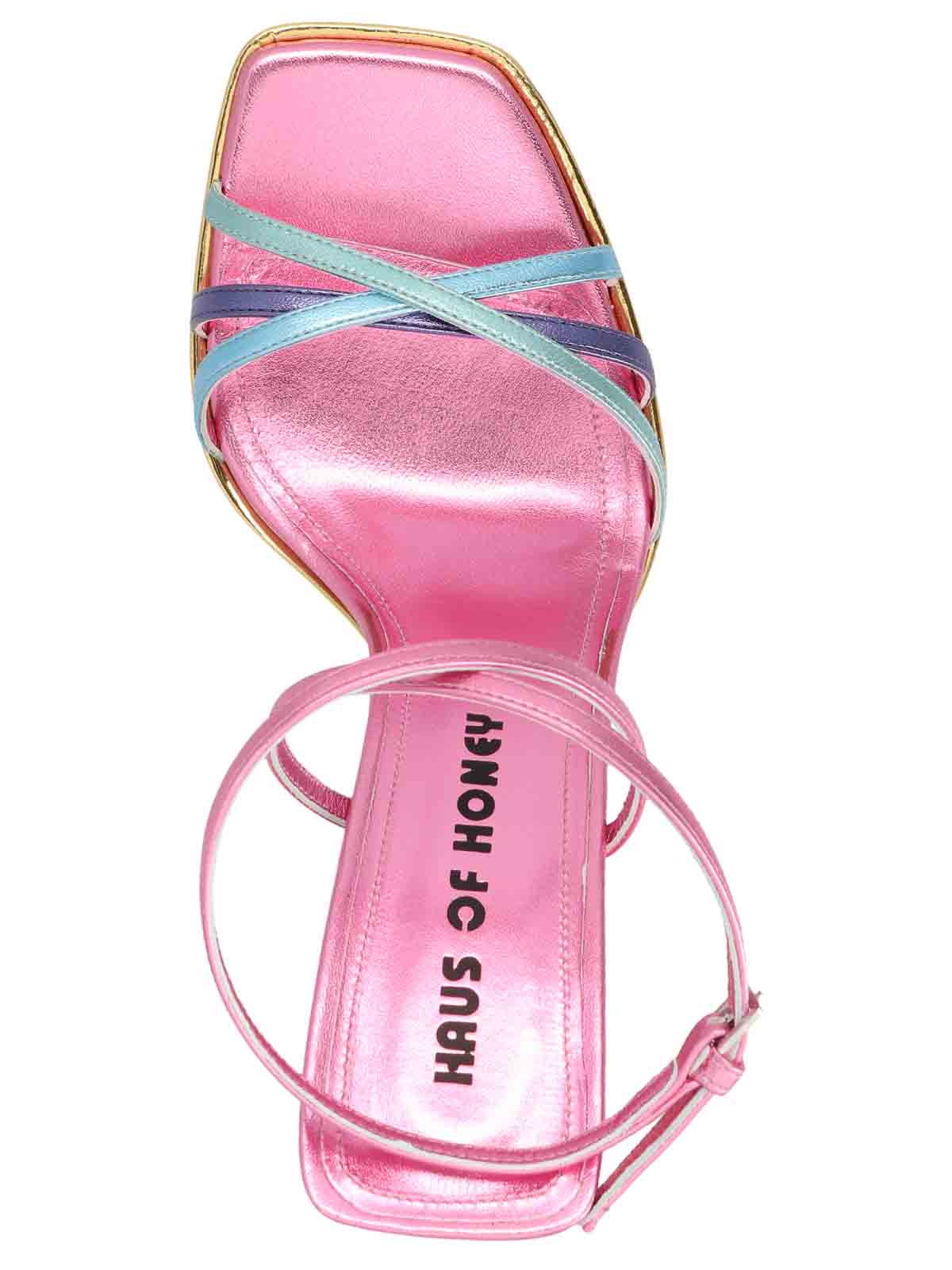 Shop Haus Of Honey Platform Sandals In Multicolour