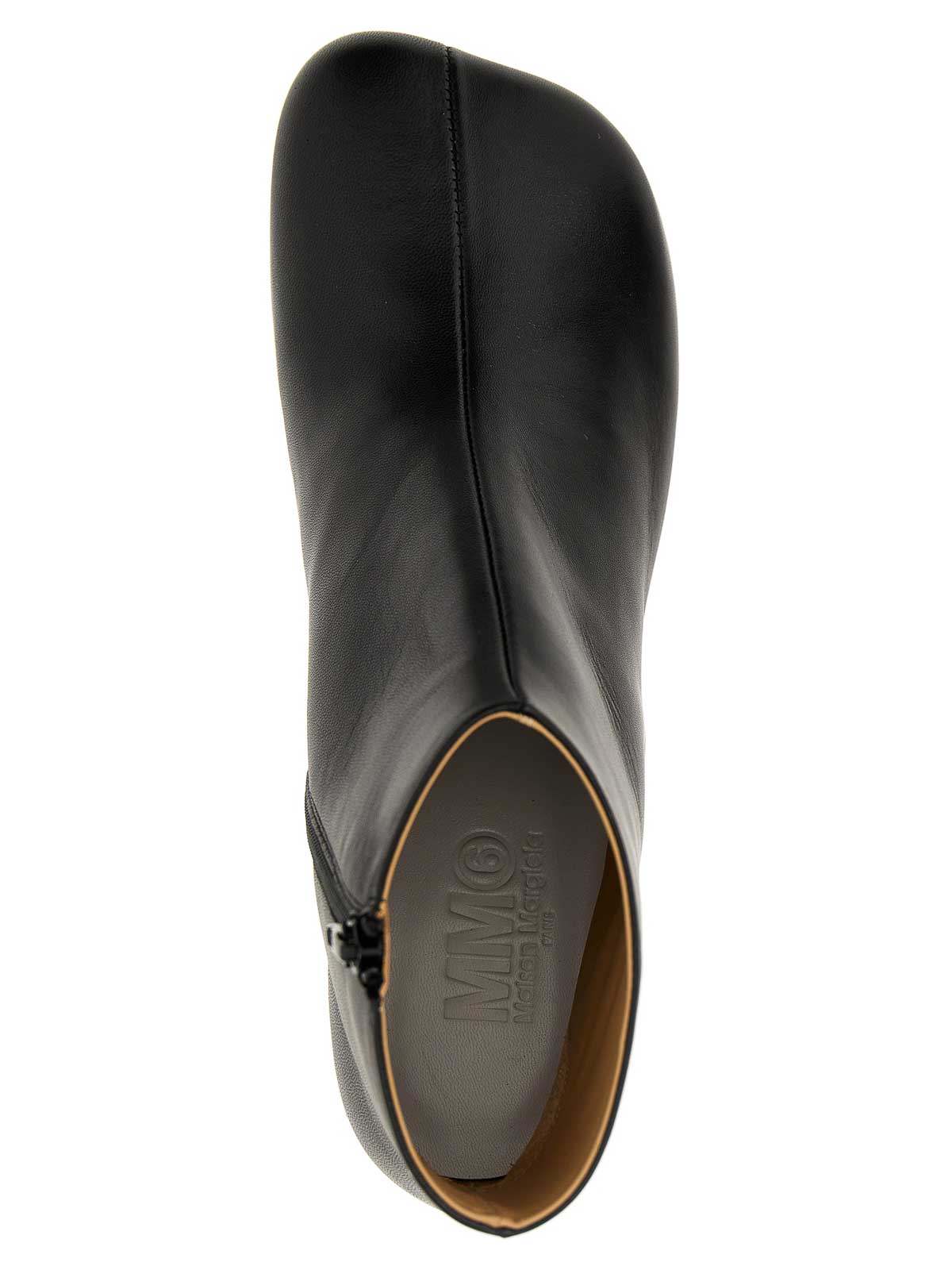 Shop Mm6 Maison Margiela Preformed Toe Ankle Boots In Negro
