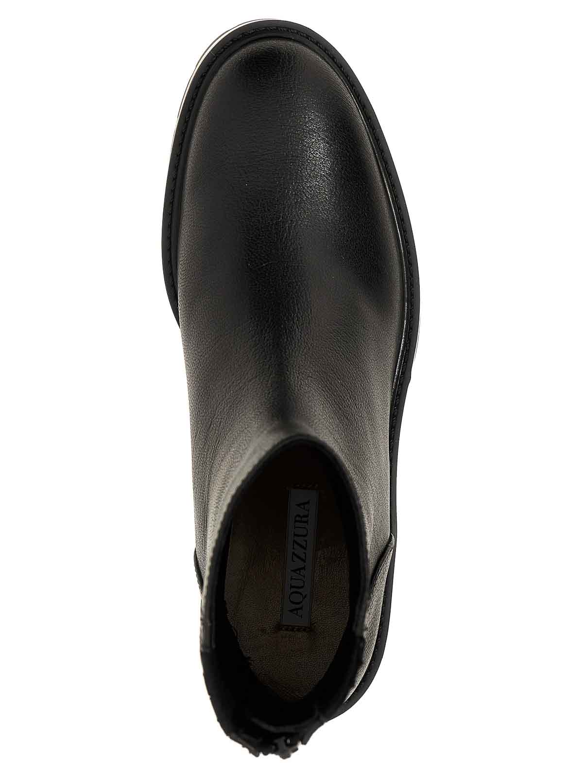 Aquazzura Saint Honore Ankle Boots In Black