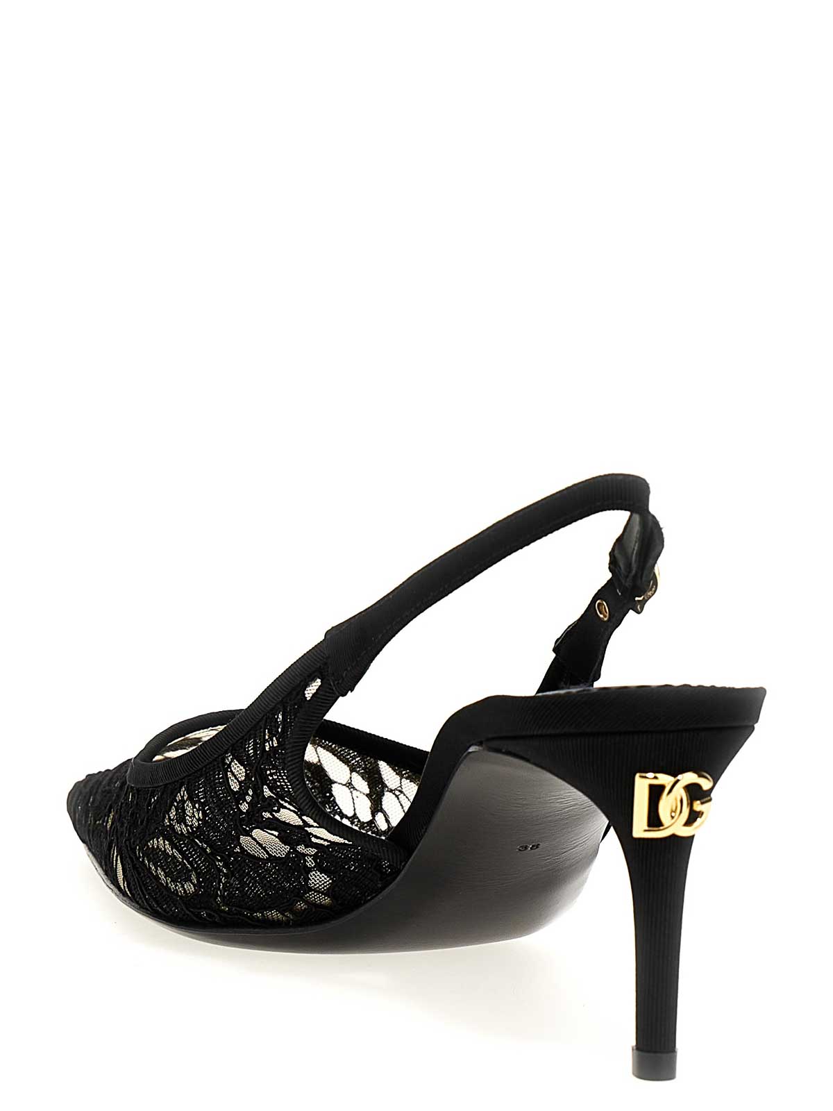Shop Dolce & Gabbana Lollo Slingback In Black