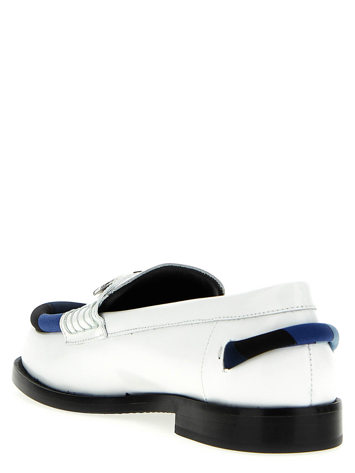 Shop Emilio Pucci Logo Leather Loafers In Blanco