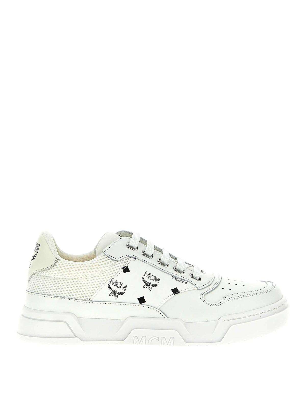 Mcm Skyward Sneakers In White