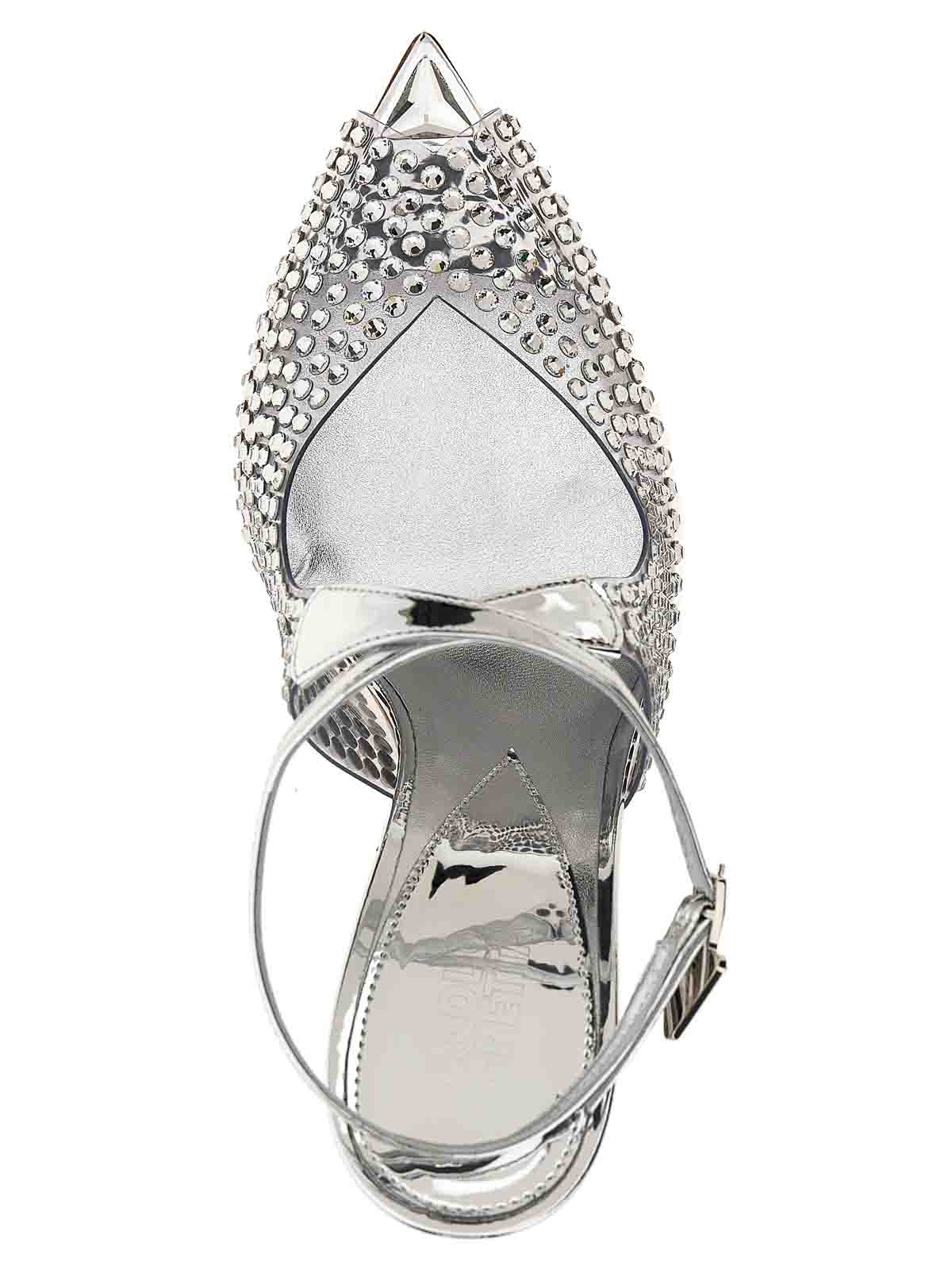 Shop Nicolo' Beretta Beiby Sandals In Silver