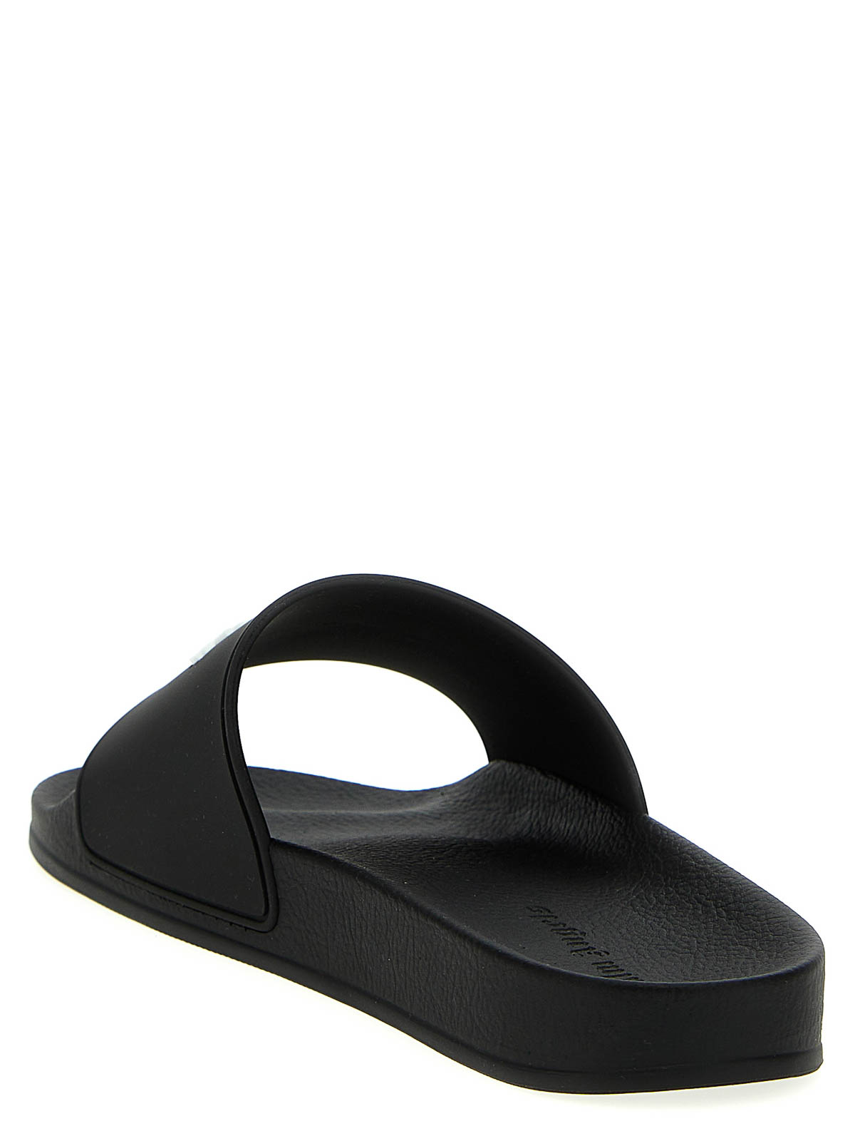 Shop Palm Angels Logo Slides In Black