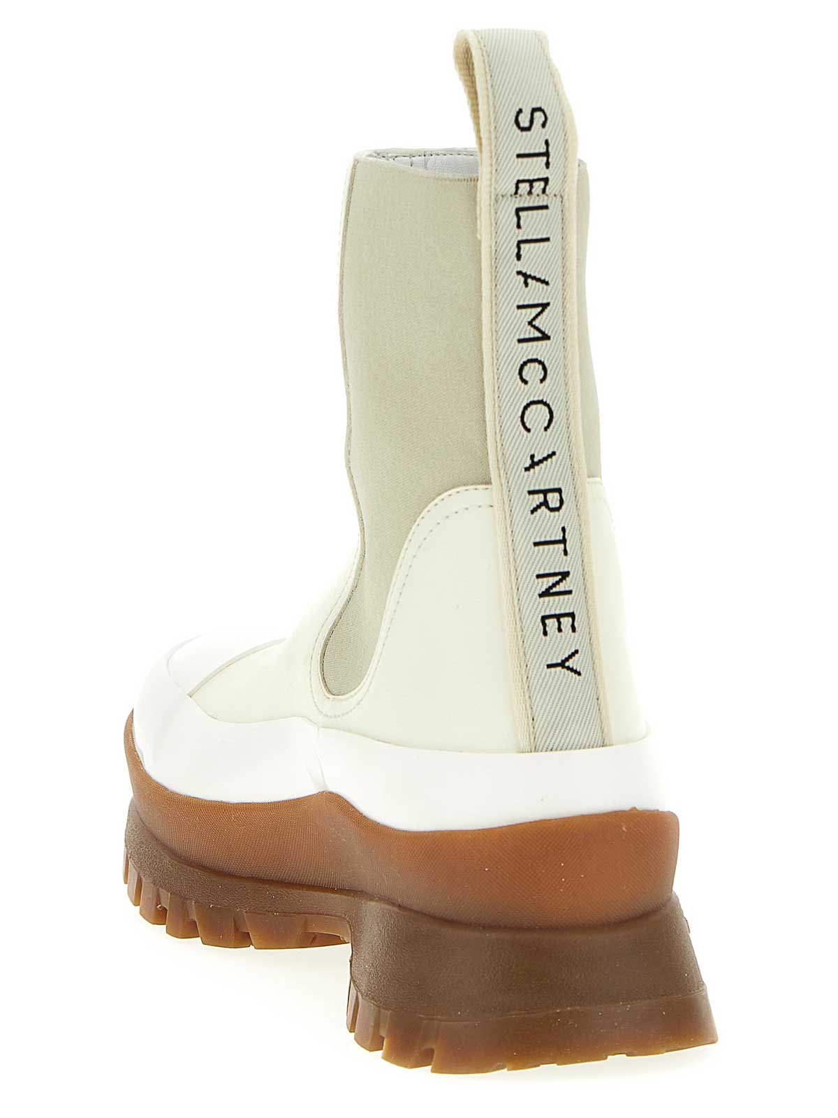 Shop Stella Mccartney Chelsea Trace Ankle Boots In White