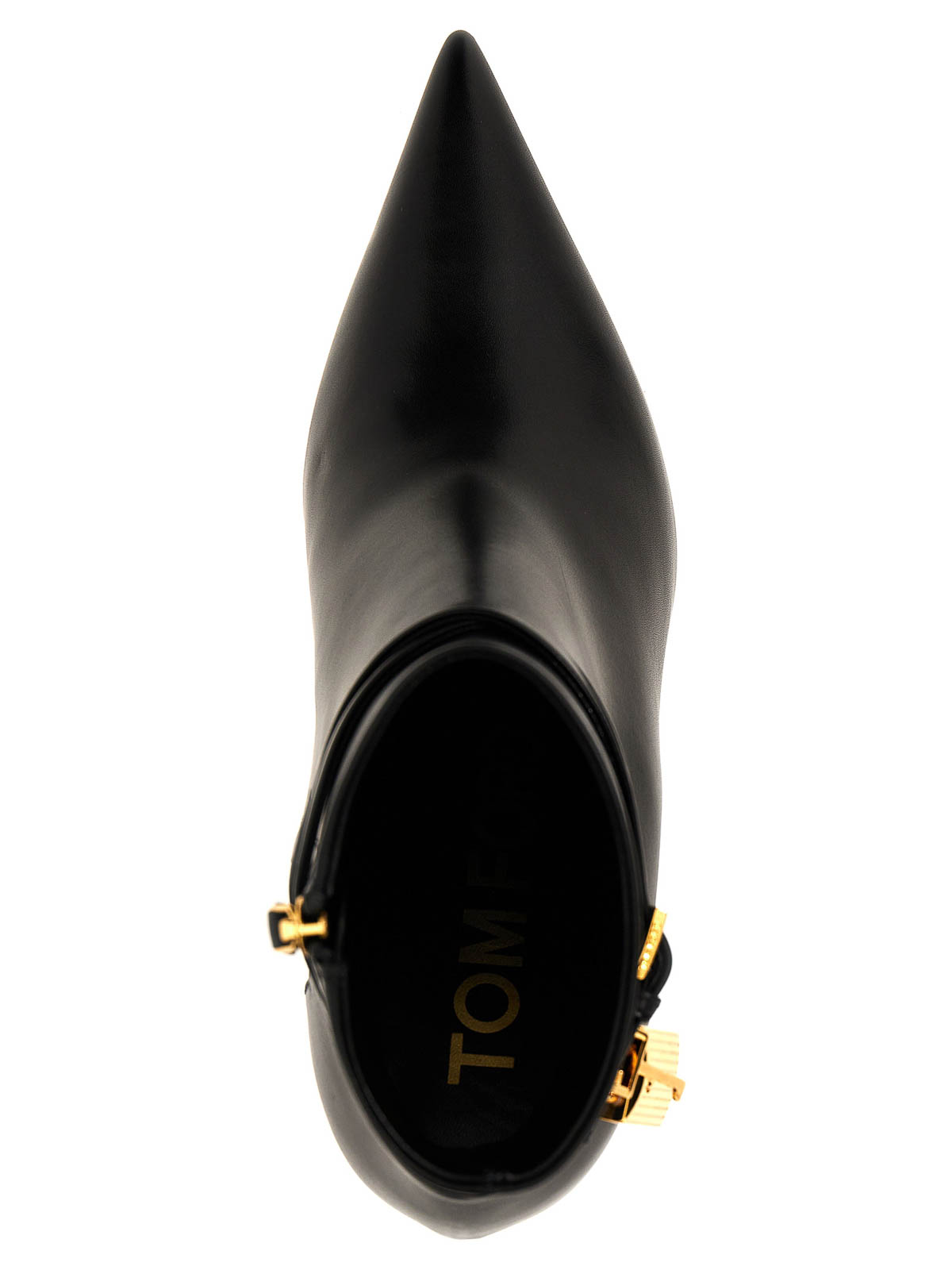 Shop Tom Ford Padlock Ankle Boots In Black