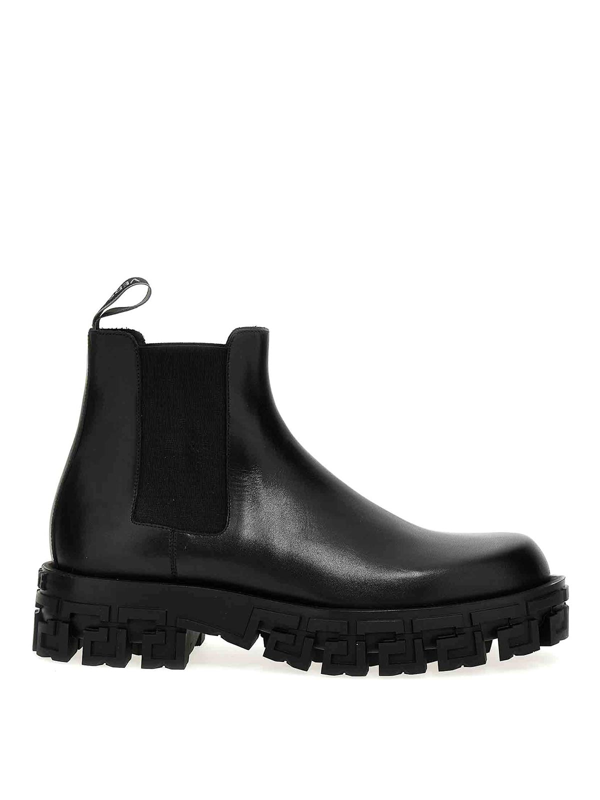 Shop Versace Ankle Boots In Negro