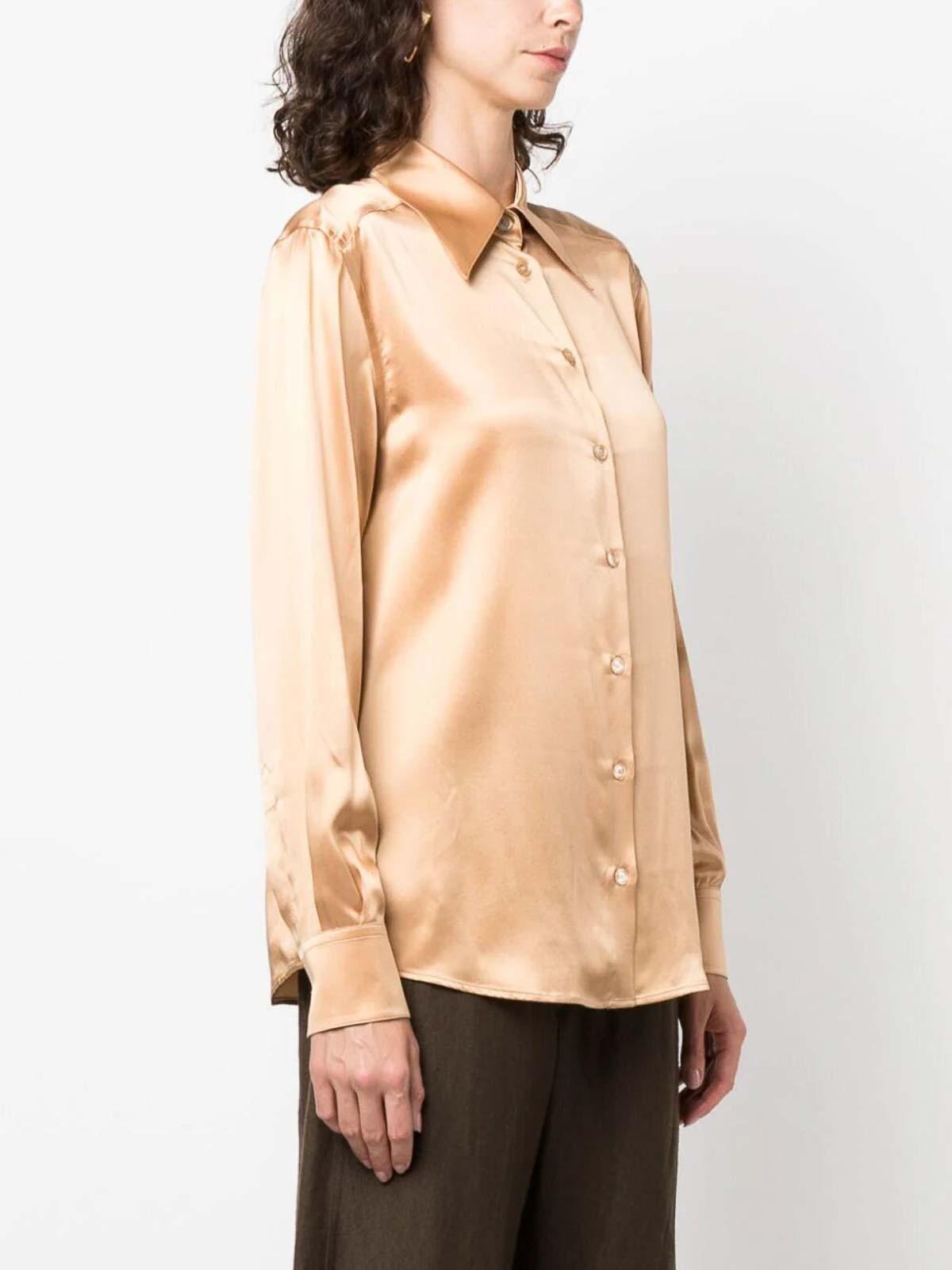 Shop Dolce & Gabbana Silk Shirt In Gold