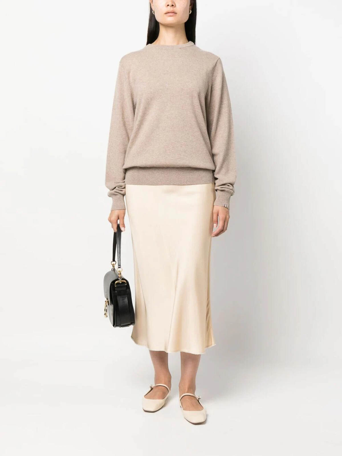 Shop Extreme Cashmere Classic  Sweater In Beige