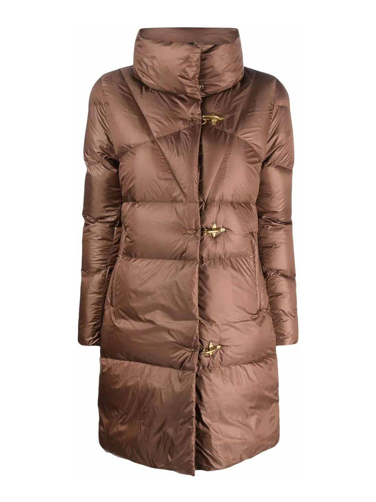 Fay Long Coat In Brown