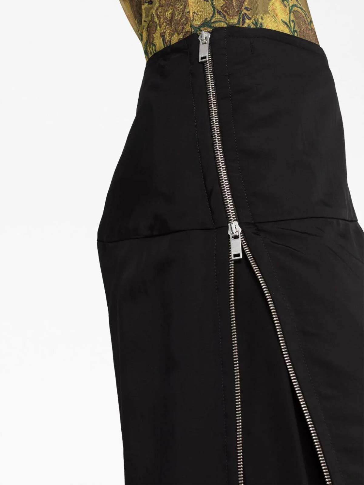 Shop Jil Sander Zip Skirt In Black