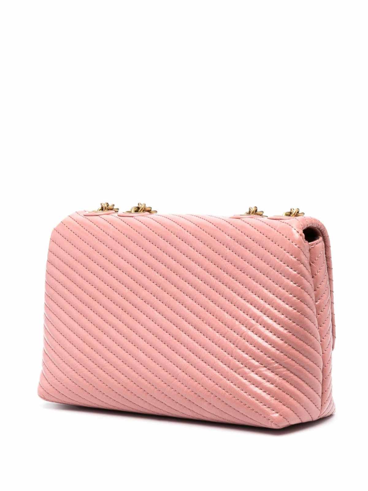 Tory Burch Pink Quilted Leather Flap Crossbody Bag Tory Burch