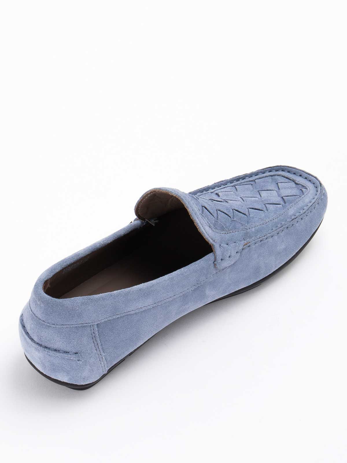 Shop Baldinini Leather Loafers In Light Blue