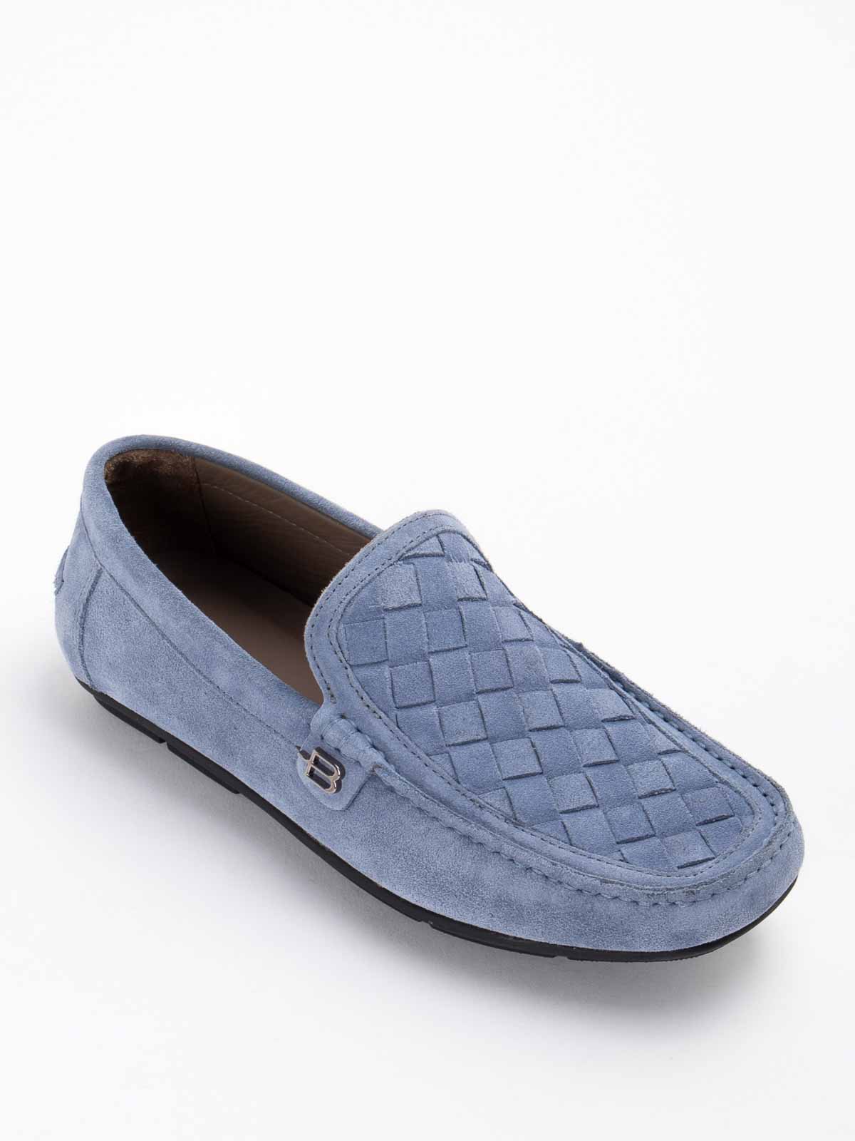 Shop Baldinini Leather Loafers In Light Blue