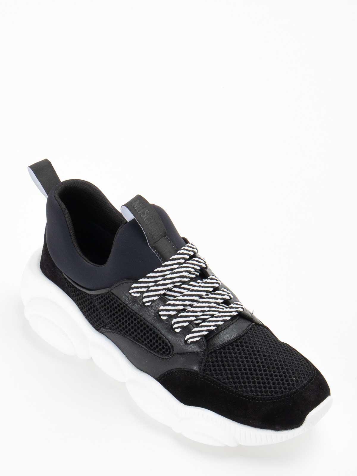 Shop Moschino Logo Sneakers In Negro
