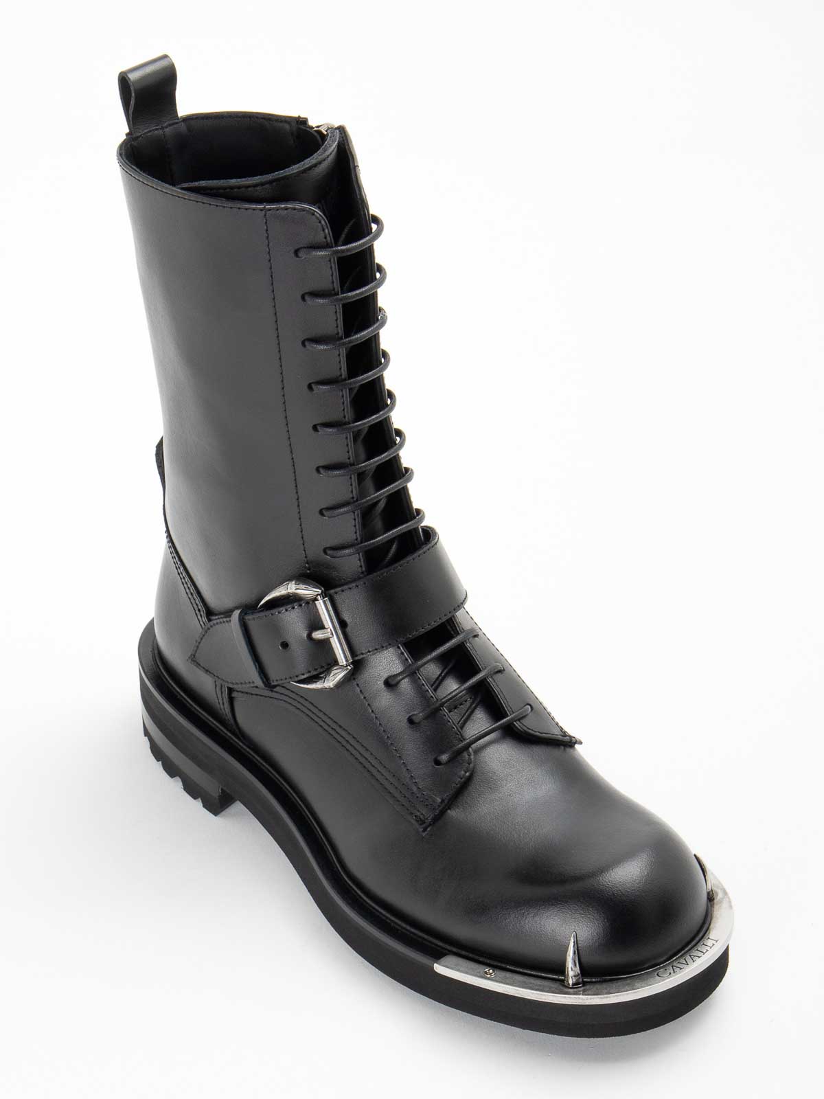 Shop Roberto Cavalli Logo Boots In Black