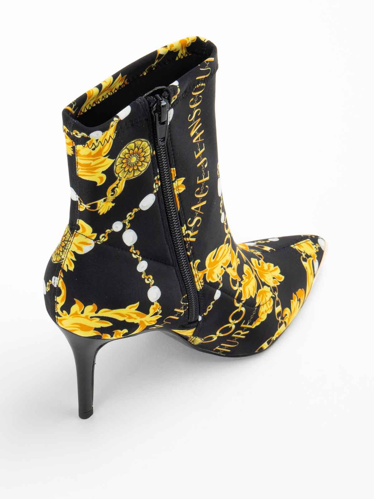 Shop Versace Jeans Couture Logo Boots In Black