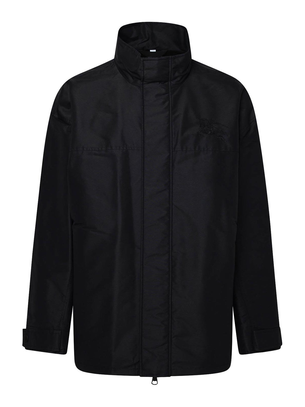 Burberry Ekd-embroidered High-neck Jacket In Black