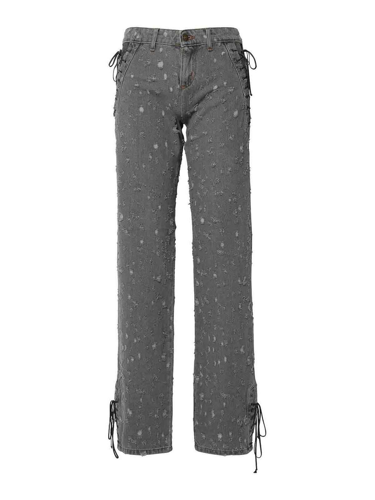 Shop Chiara Ferragni Jeans Boot-cut - Gris In Grey