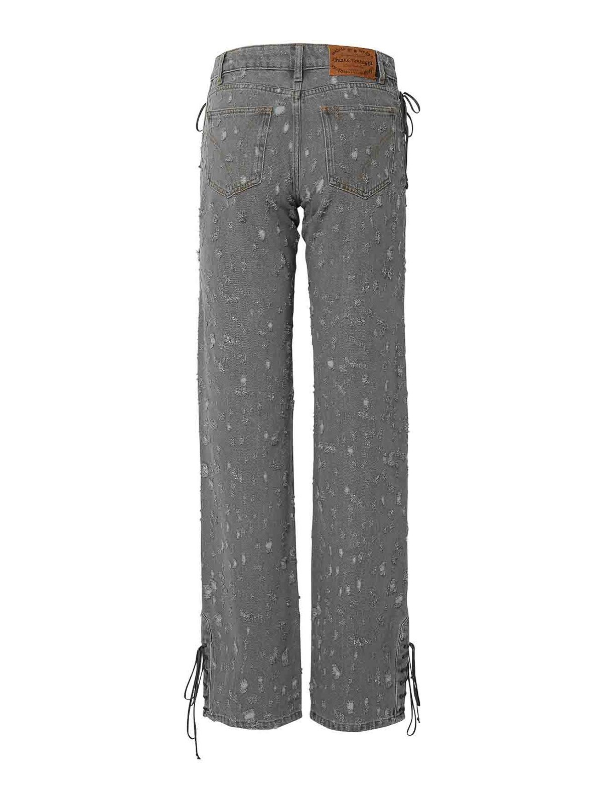 Shop Chiara Ferragni Jeans Boot-cut - Gris In Grey