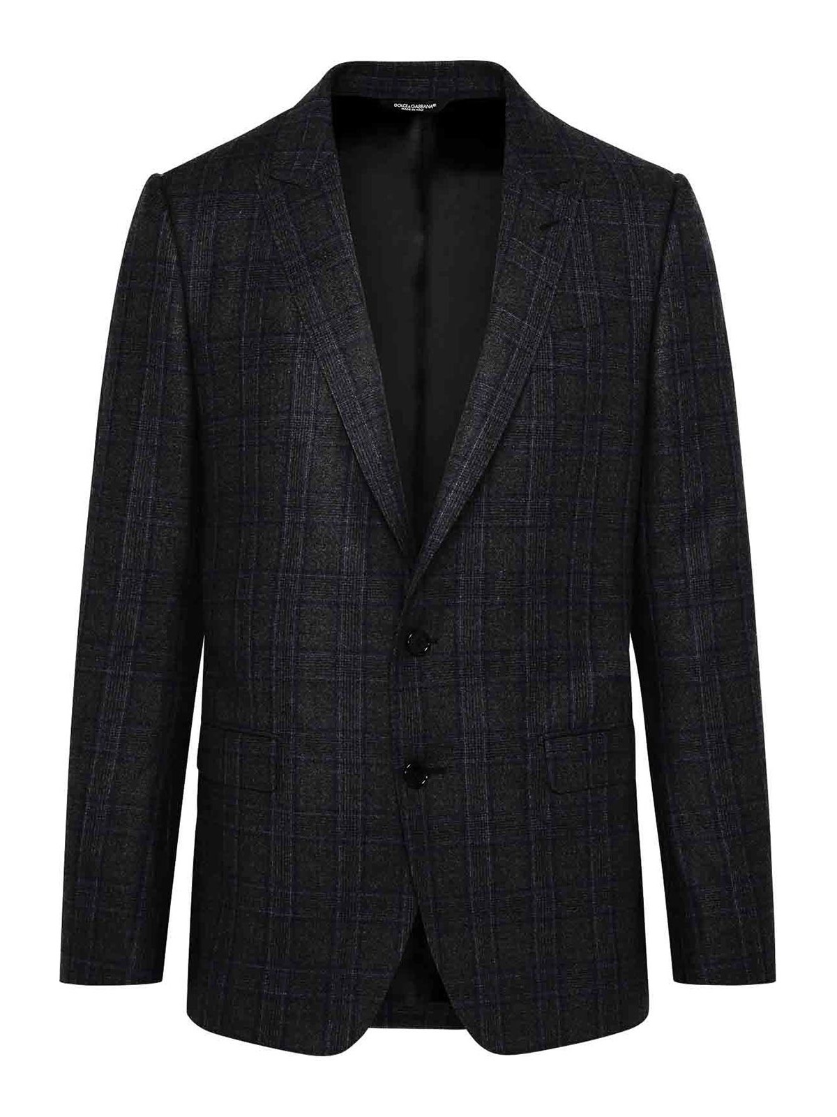 Shop Dolce & Gabbana Blazer Check In Grey