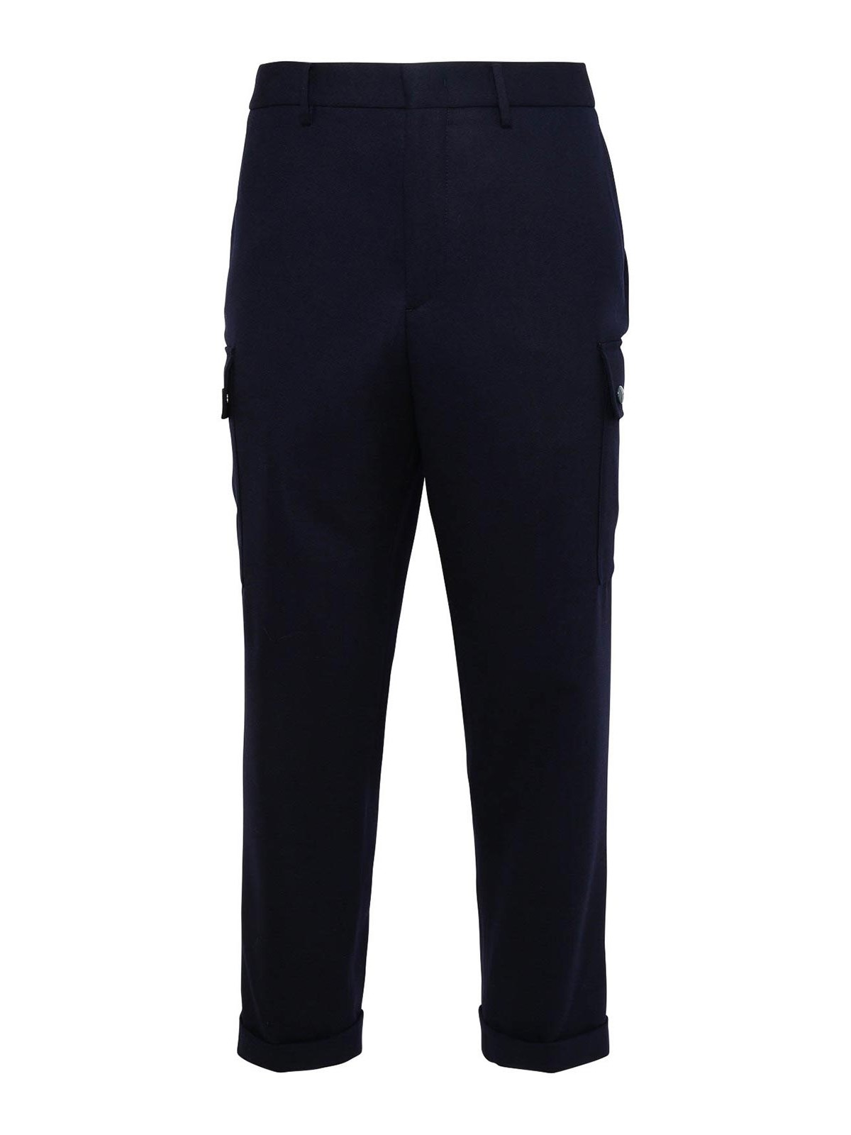 Etro Wool Pants In Azul