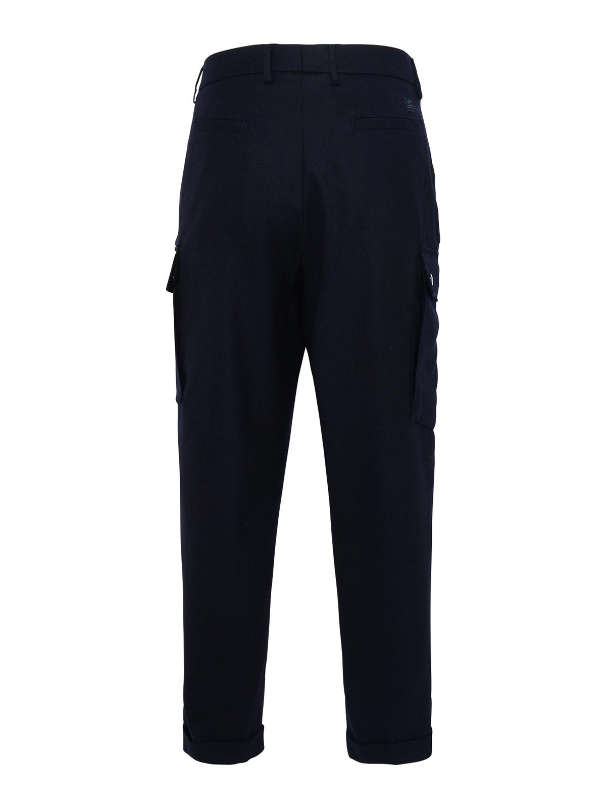 Shop Etro Wool Pants In Azul