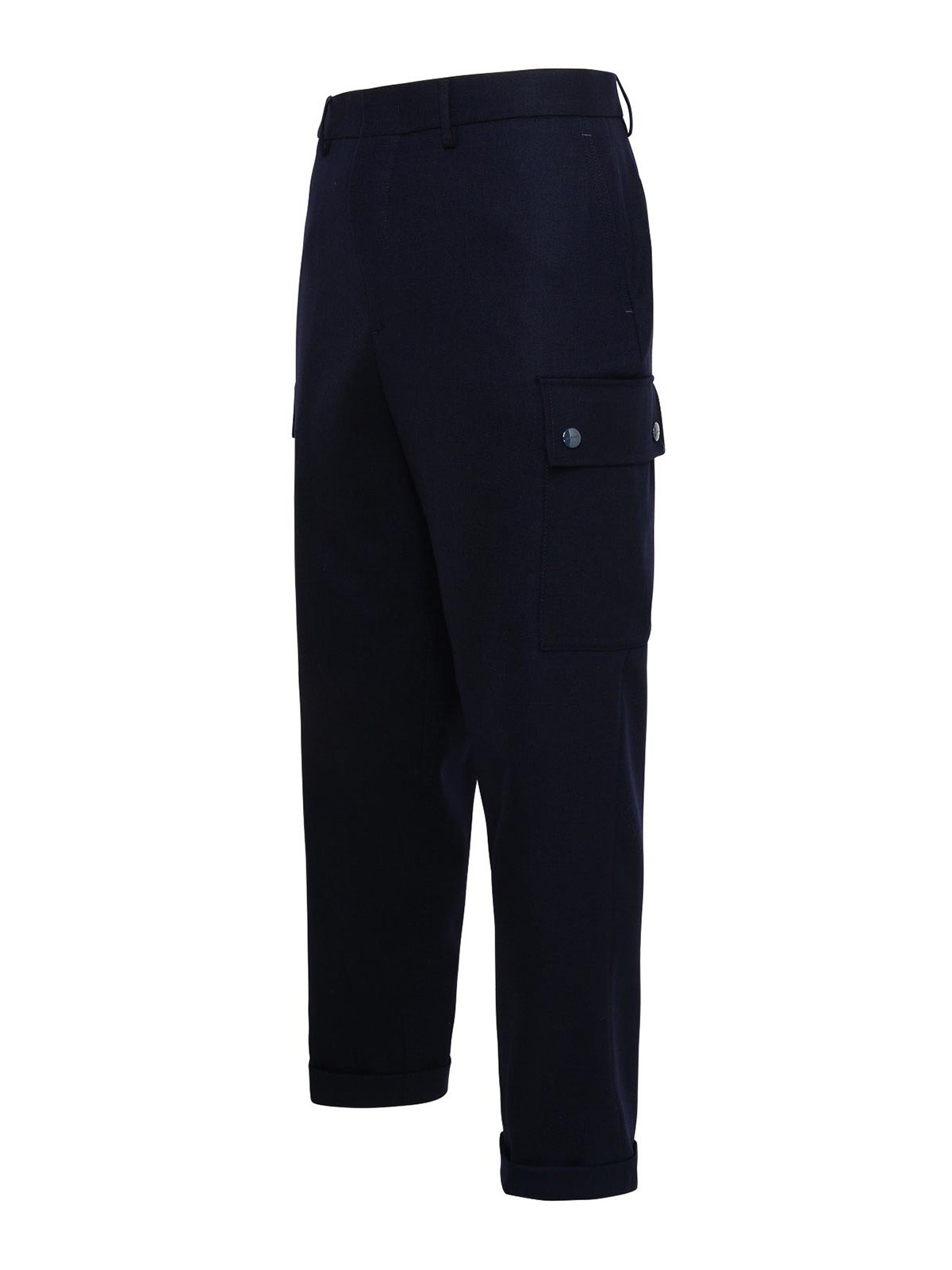 Shop Etro Wool Pants In Azul