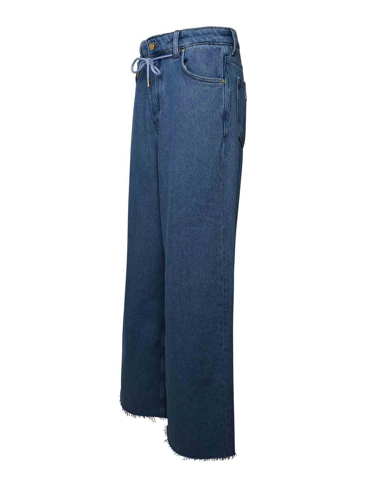 Shop Ganni Jeans Heavy In Light Blue